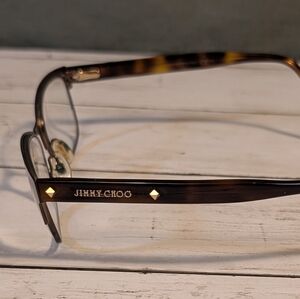 Jimmy Choo JC164 JQ6 Dark Brown Havana Tortoise Glasses Frame - Full Rim Cat Eye